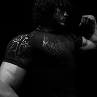Men's Gym Fitness Sports Workout Athletic Training Tight-fitting Short-sleeve Quick-dry Compression T-Shirt for Men