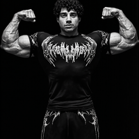 Men's Gym Fitness Sports Workout Athletic Training Tight-fitting Short-sleeve Quick-dry Compression T-Shirt for Men